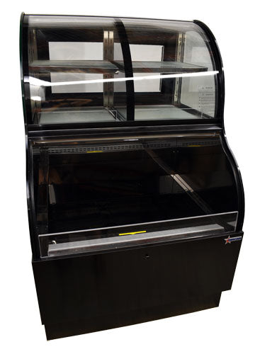 Omcan 36" Dual Service Open Refrigerated Floor Display Case