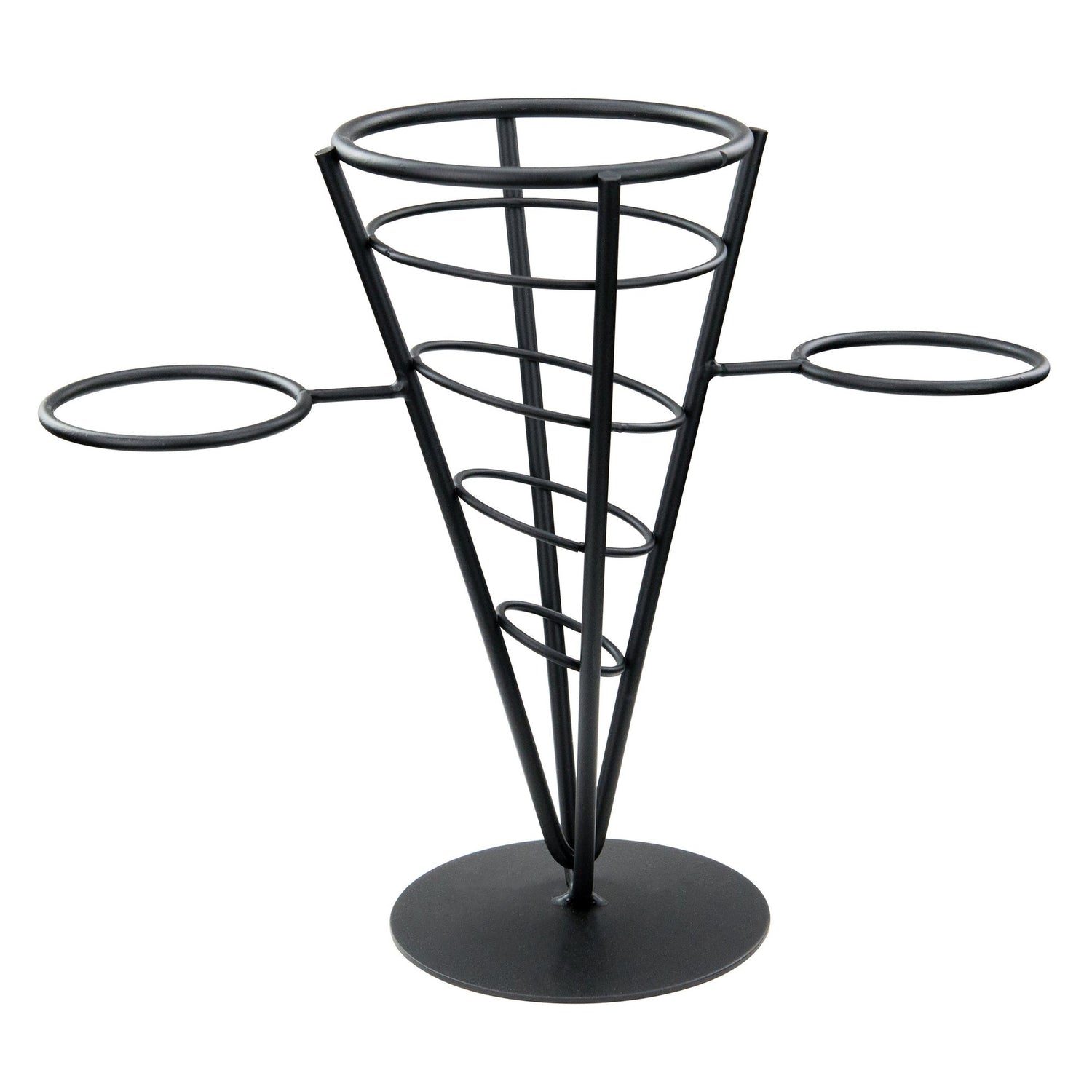 Winco WBKH-5 - Single Cone French Fry Holder, Black Wire