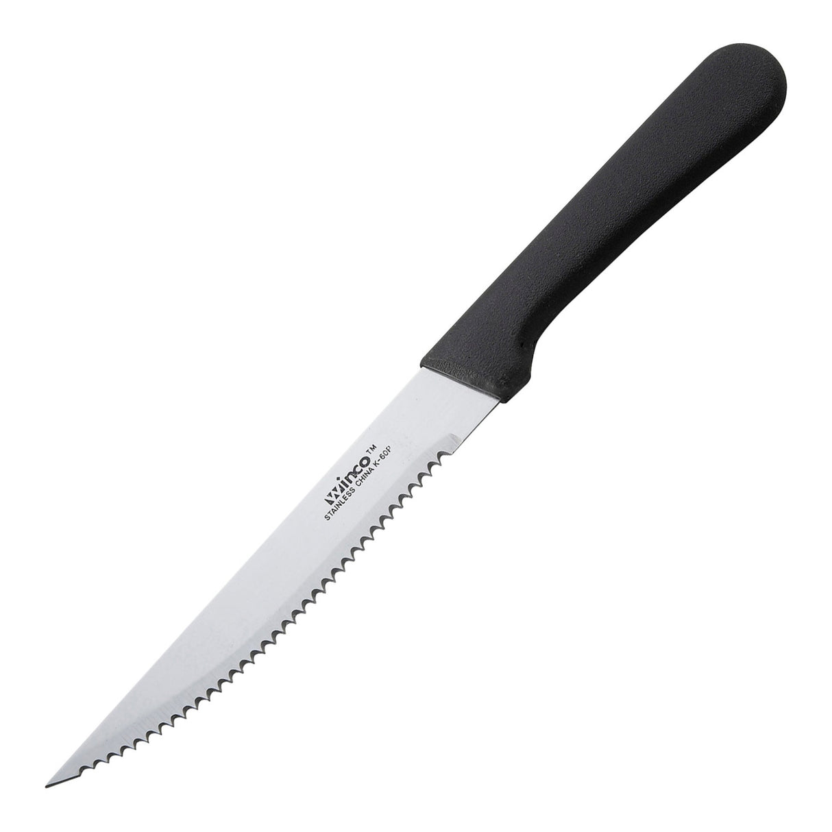Winco K-60P - Steak Knives, 5" Blade, Pointed Tip