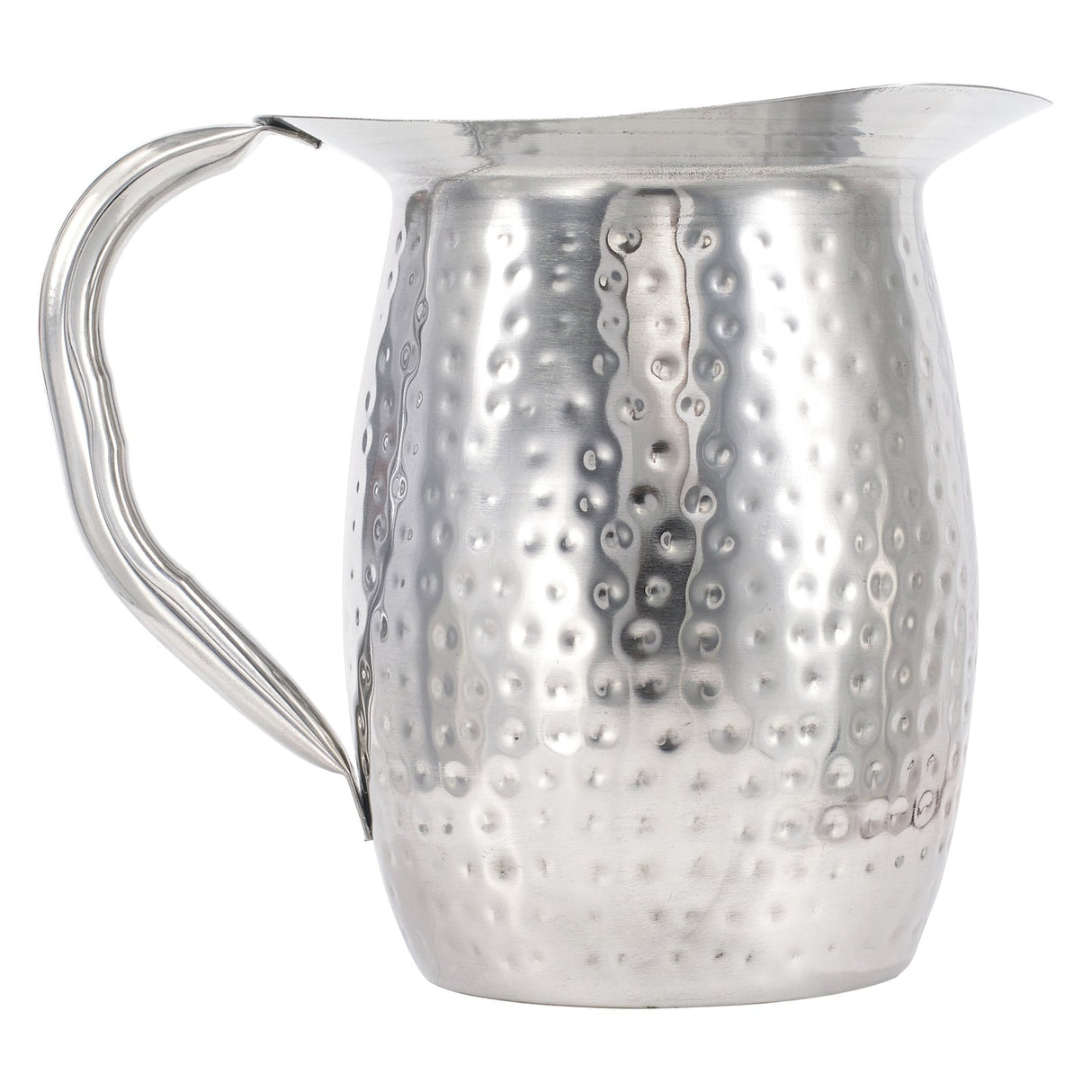 Winco WPB-2H - Hammered Bell Pitcher, Stainless Steel - 2 Quart