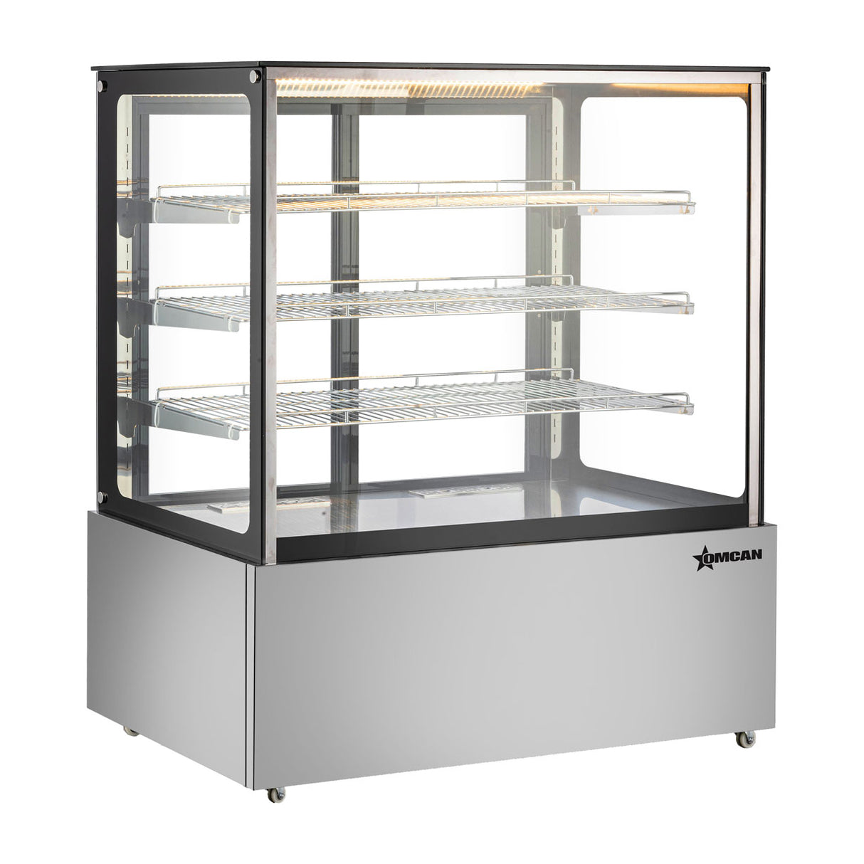 Omcan 48" Square Glass Floor Display Warmer (21 cu.ft)