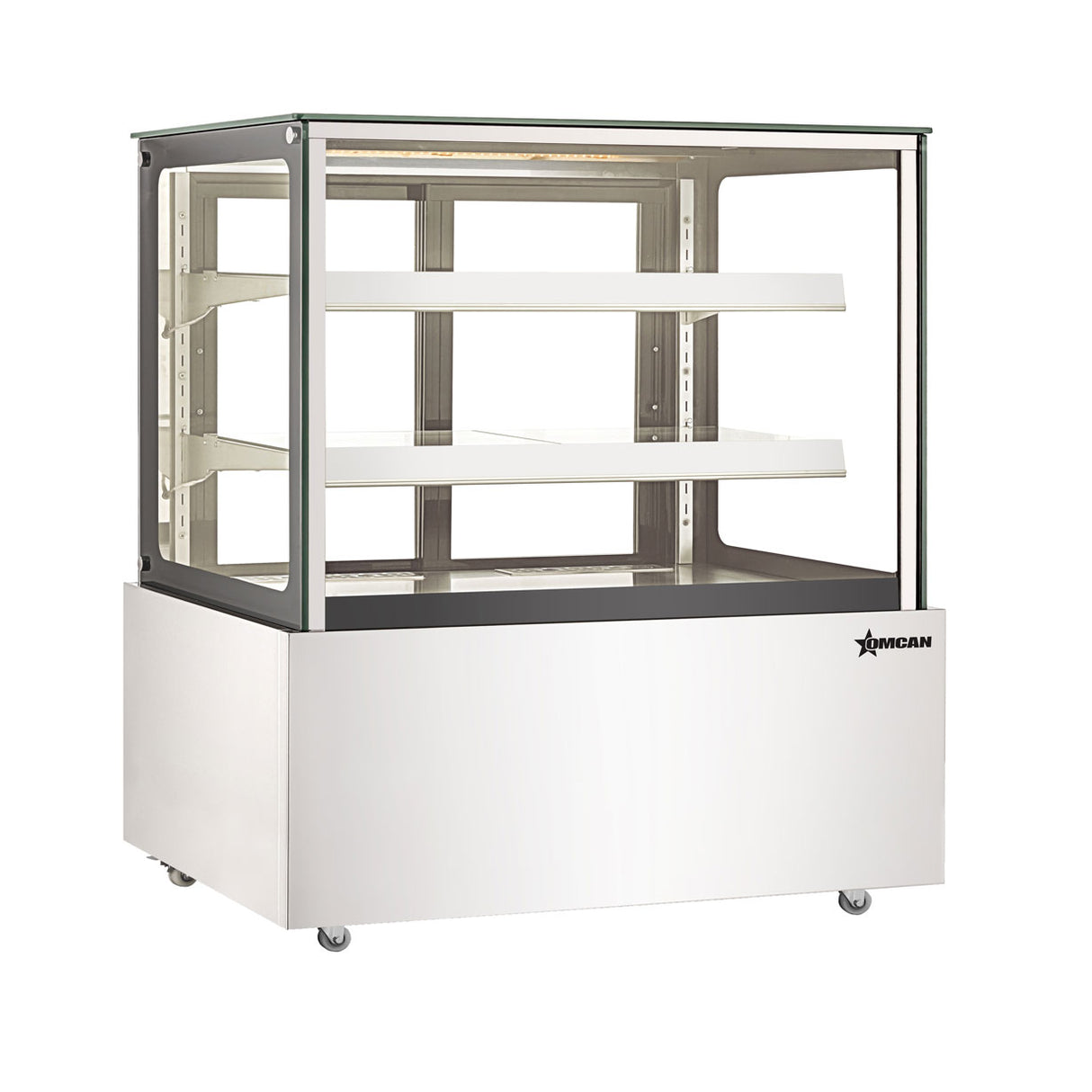 Omcan 48" Square Glass Floor Display Warmer (16.4 cu.ft)