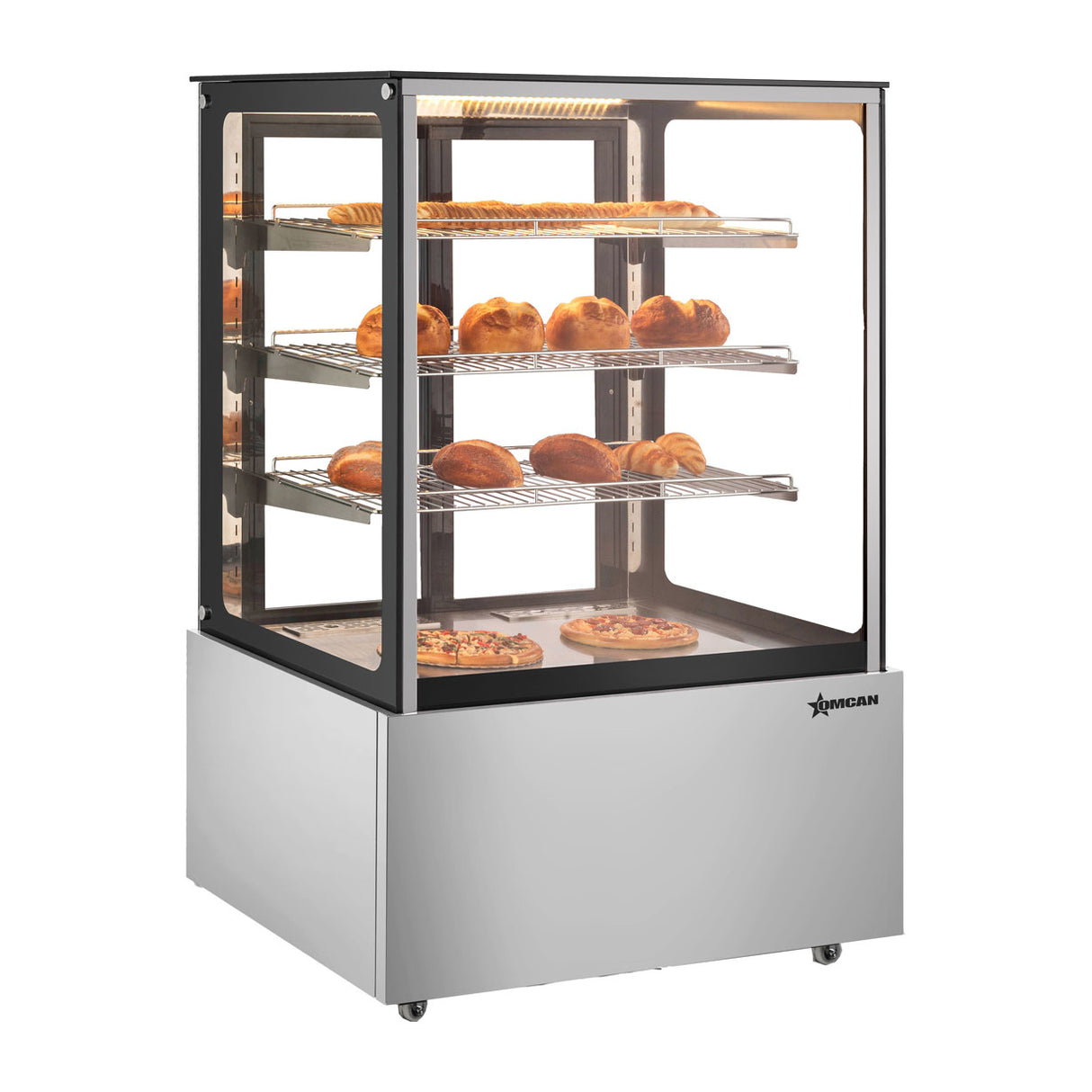 Omcan 35" Square-Glass Floor Display Warmer (15.7 cu.ft)