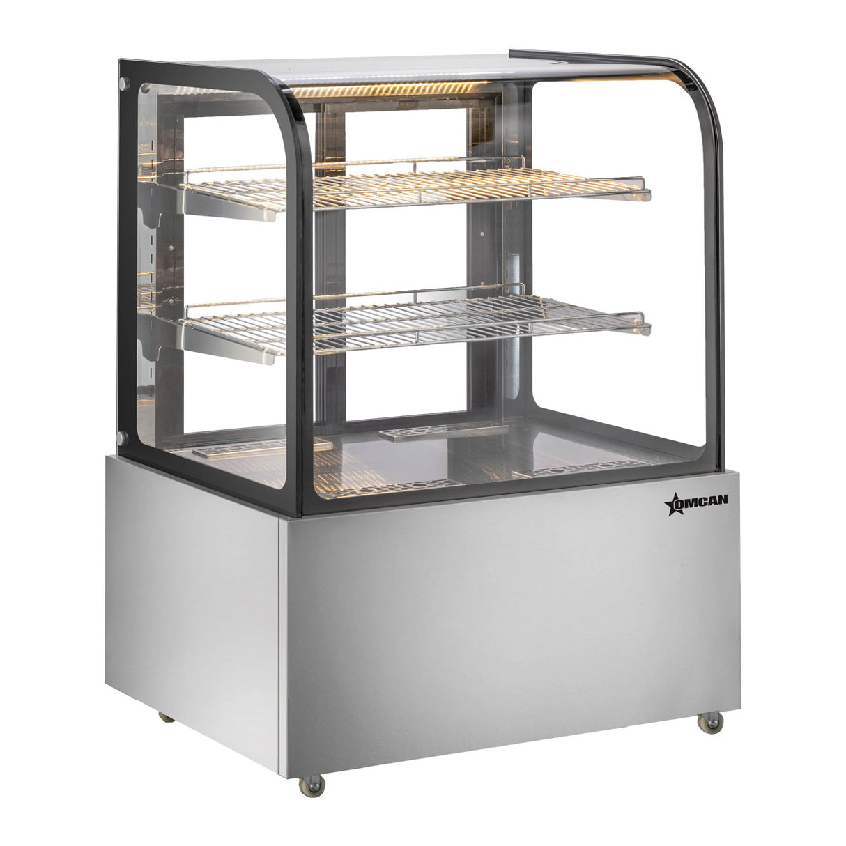 Omcan 37" Floor Model Curved Glass Display Warmer (12 cu. ft.)
