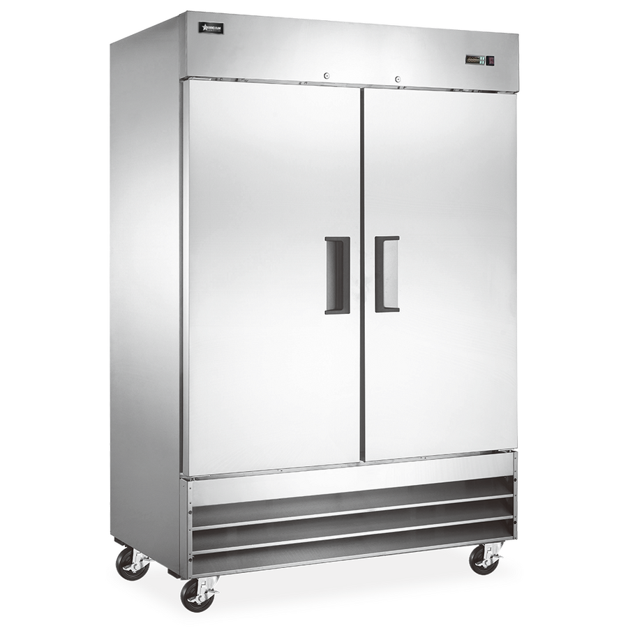Omcan 54″ Reach-in Freezer, 2 Doors, Stainless Steel, 47 cu.ft. Capacity – 110V, 1HP