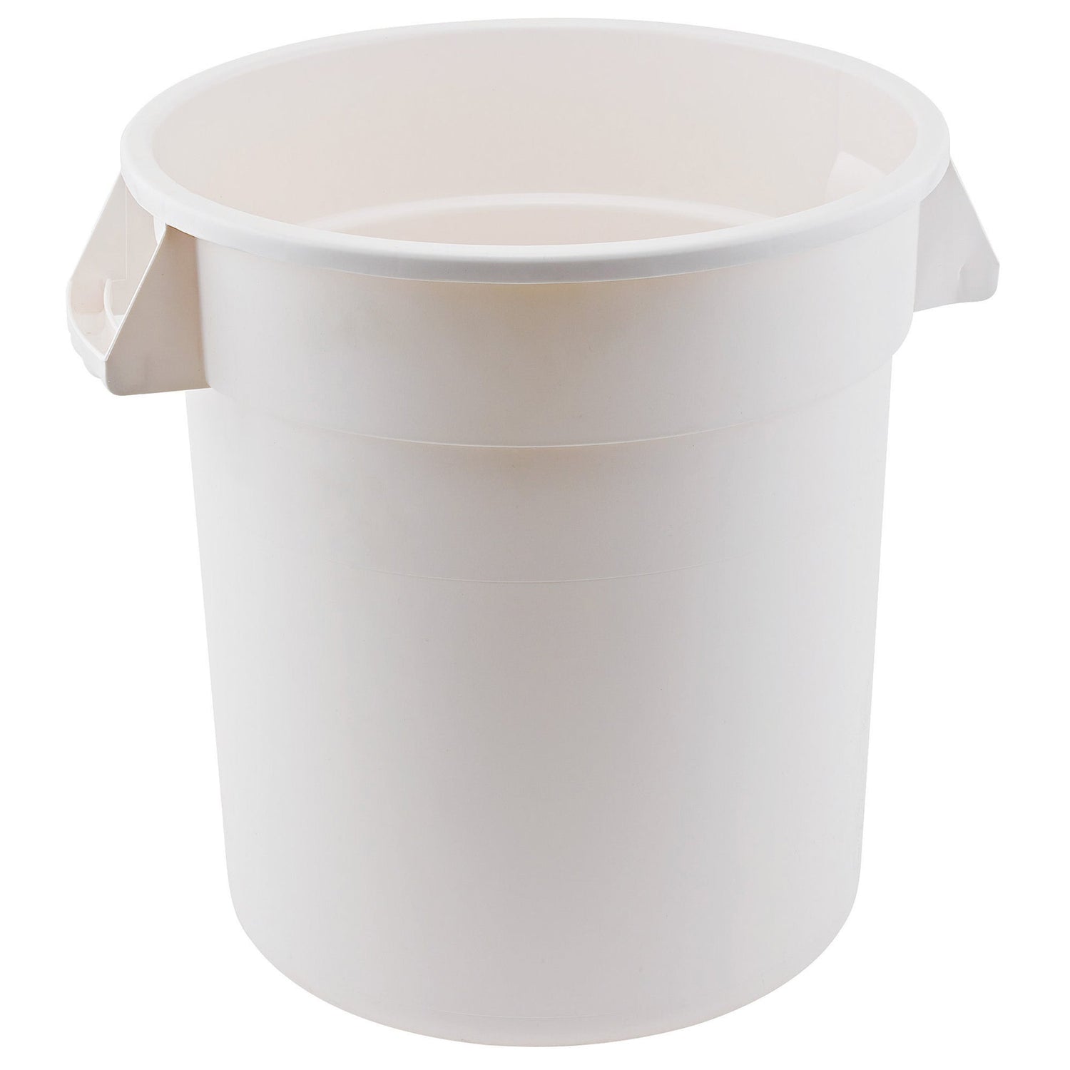 Winco PTC-10W - Heavy-Duty Round Trash Can - White, 10 Gallon