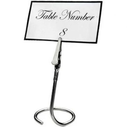 Winco TCD-3C Table Sign Clips C Swirl Base Pack of 6