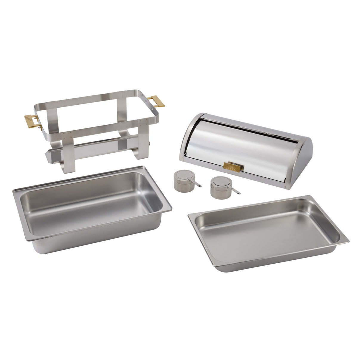 Winco C-5080 - Dallas 8 Quart Chafer, Roll-Top, Stainless Steel