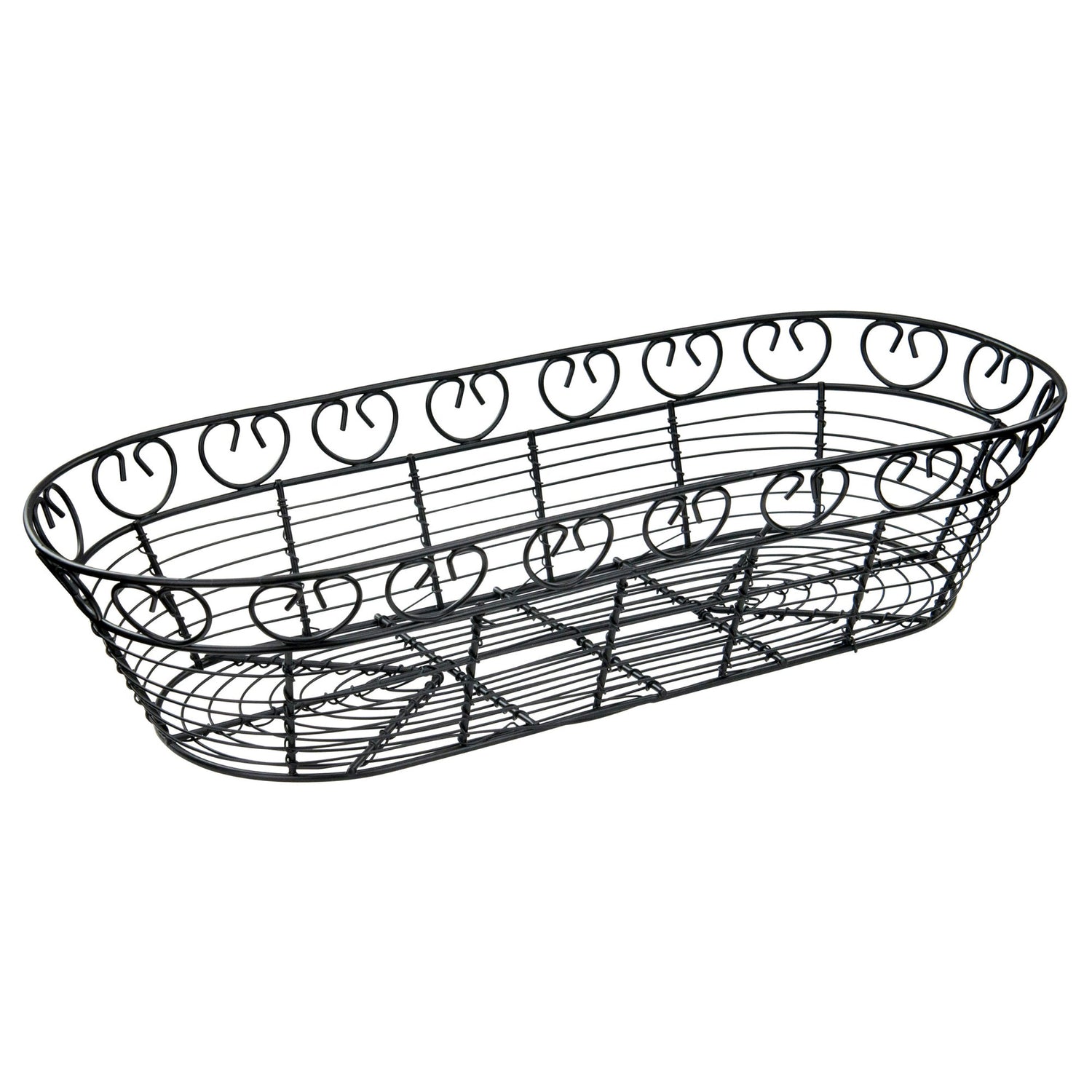 Winco WBKG-15 - 15" Long Oval Wire Serving Basket