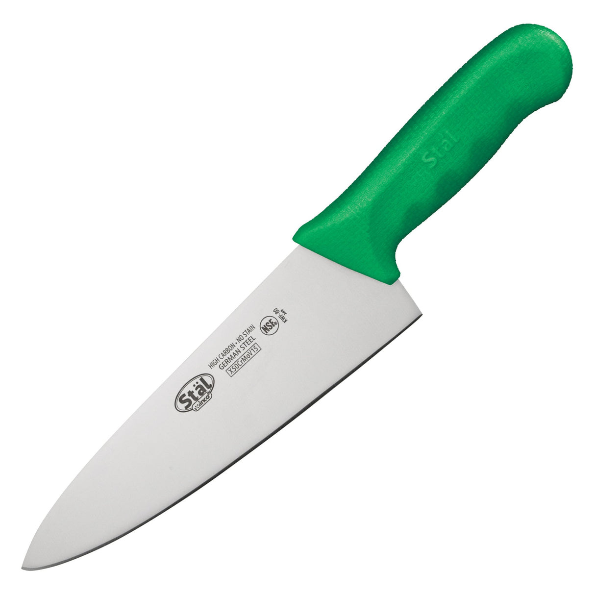 Winco KWP-80G - Stäl 8" Chef's Knife - Green