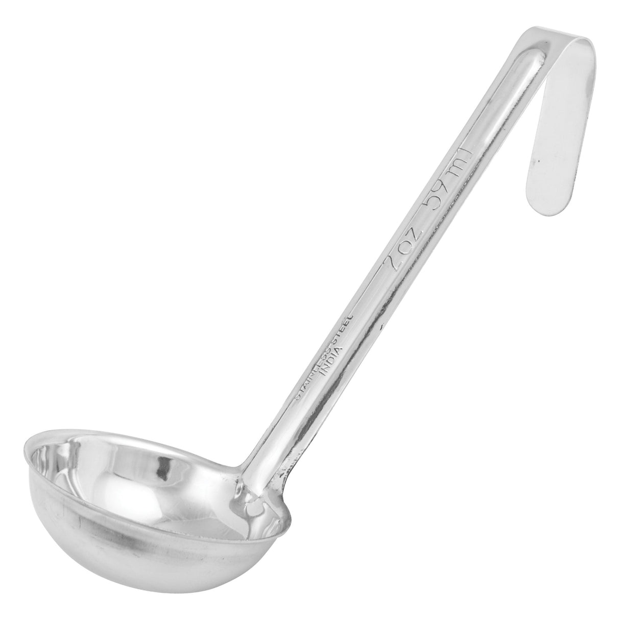 Winco LDI-20SH - One-Piece Stainless Steel Ladle with 6" Handle - 2 oz