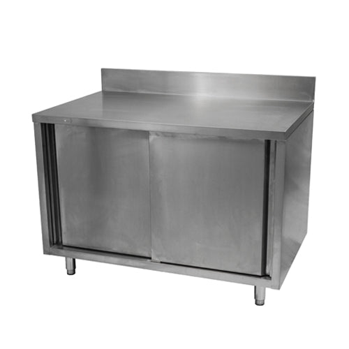 Cabinet Base Work Table with sturdy storage and spacious tabletop for various tasks.