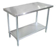 Omcan 47723 - 18″ x 72″ Stainless Steel Work Table with Galvanized Legs and Undershelf