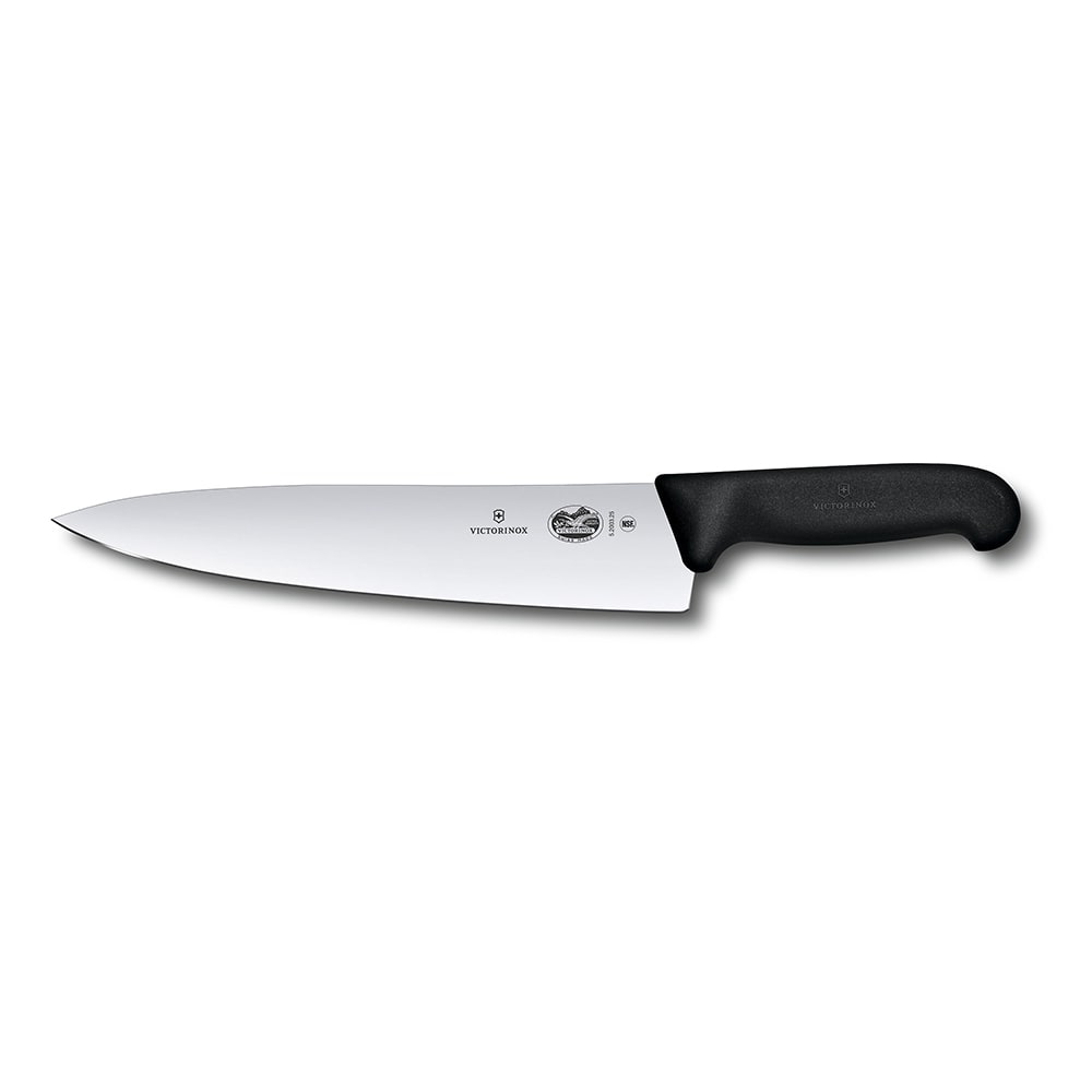 Victorinox Chef's Knife With 10" Blade, Black Fibrox Pro Handle
