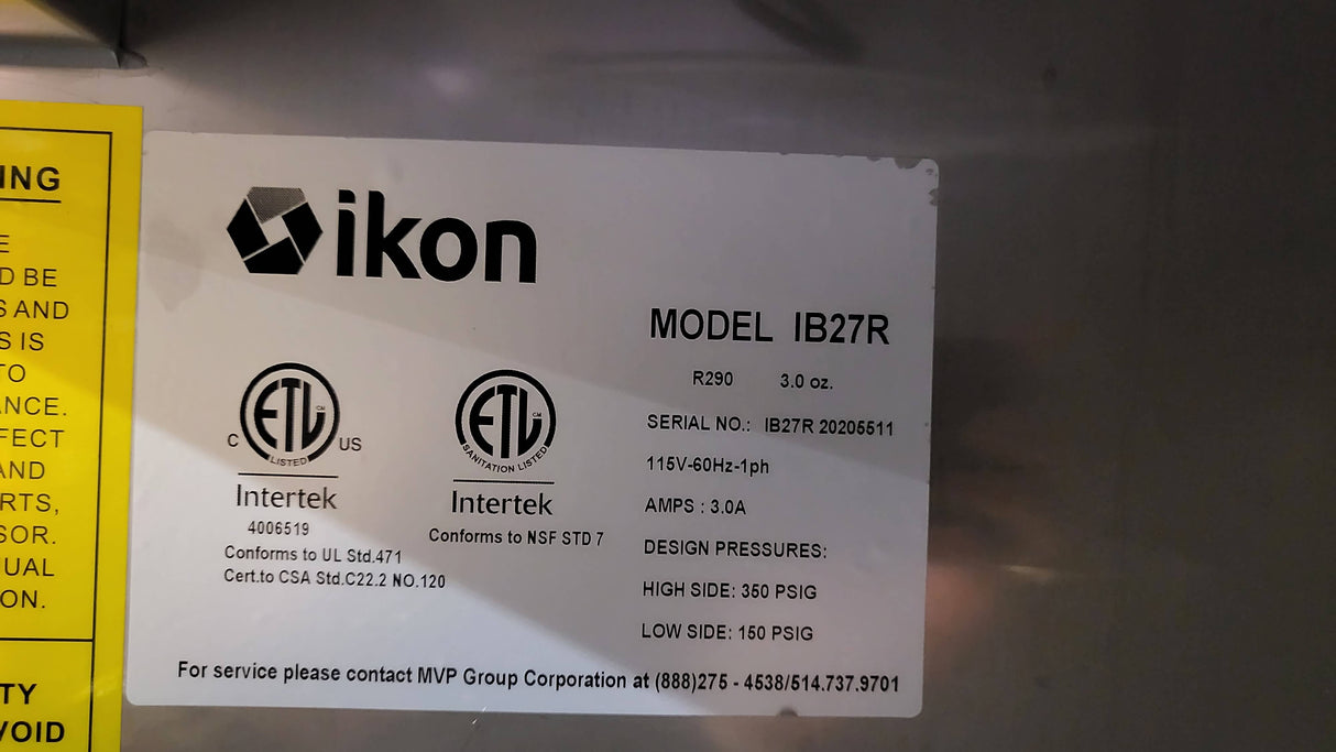 Ikon IB27R Reach in Refrigerator