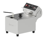 Omcan Elite Series 15 lbs Capacity Electric Countertop Single Basket Deep Fryer – 240 V, 3600 W