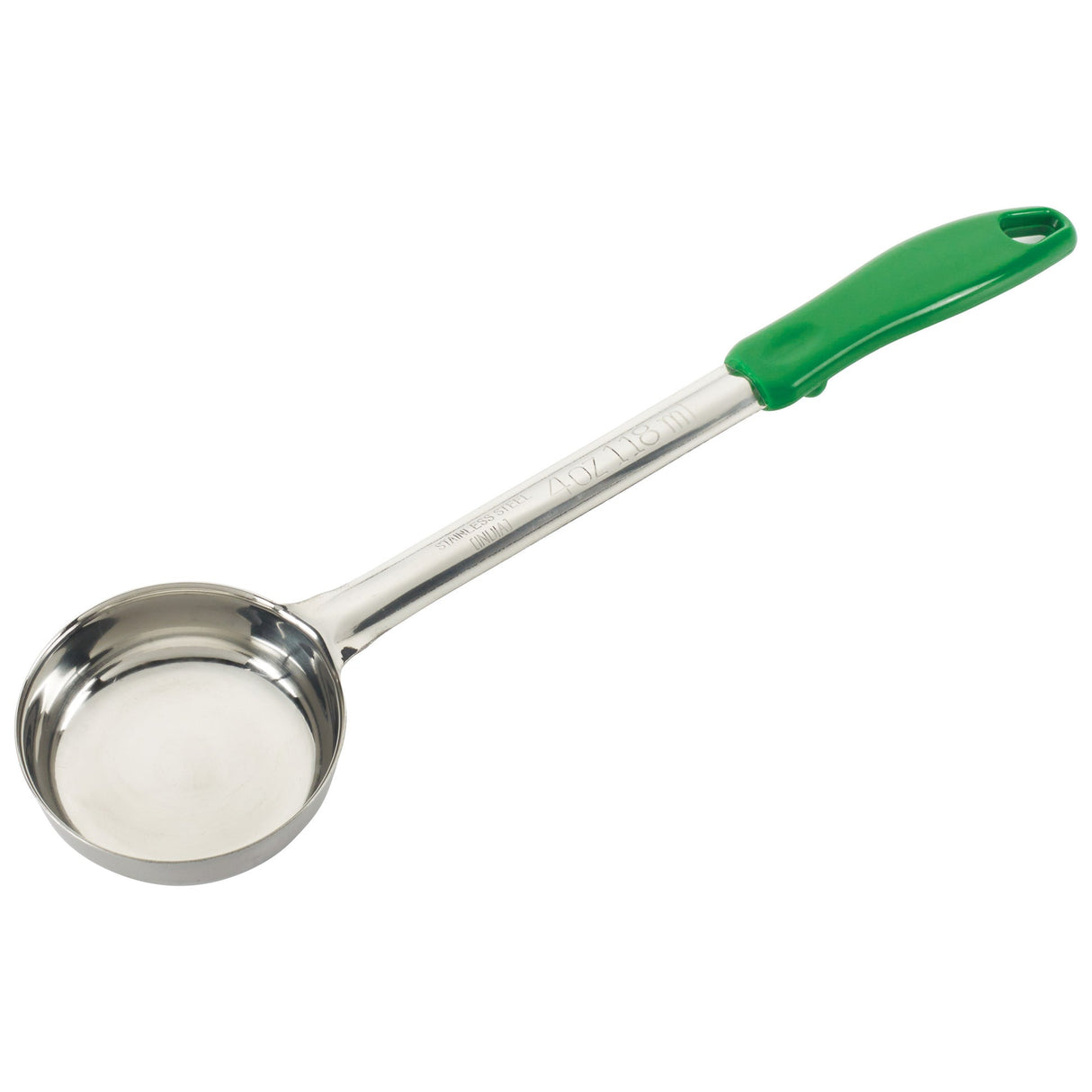 Winco FPS-4 - 4oz Solid Food Portioner, One-piece, Green, S/S