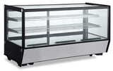 Omcan 60″ Square Glass Countertop Refrigerated Showcase 252 Liter (8.89 cu.ft.)