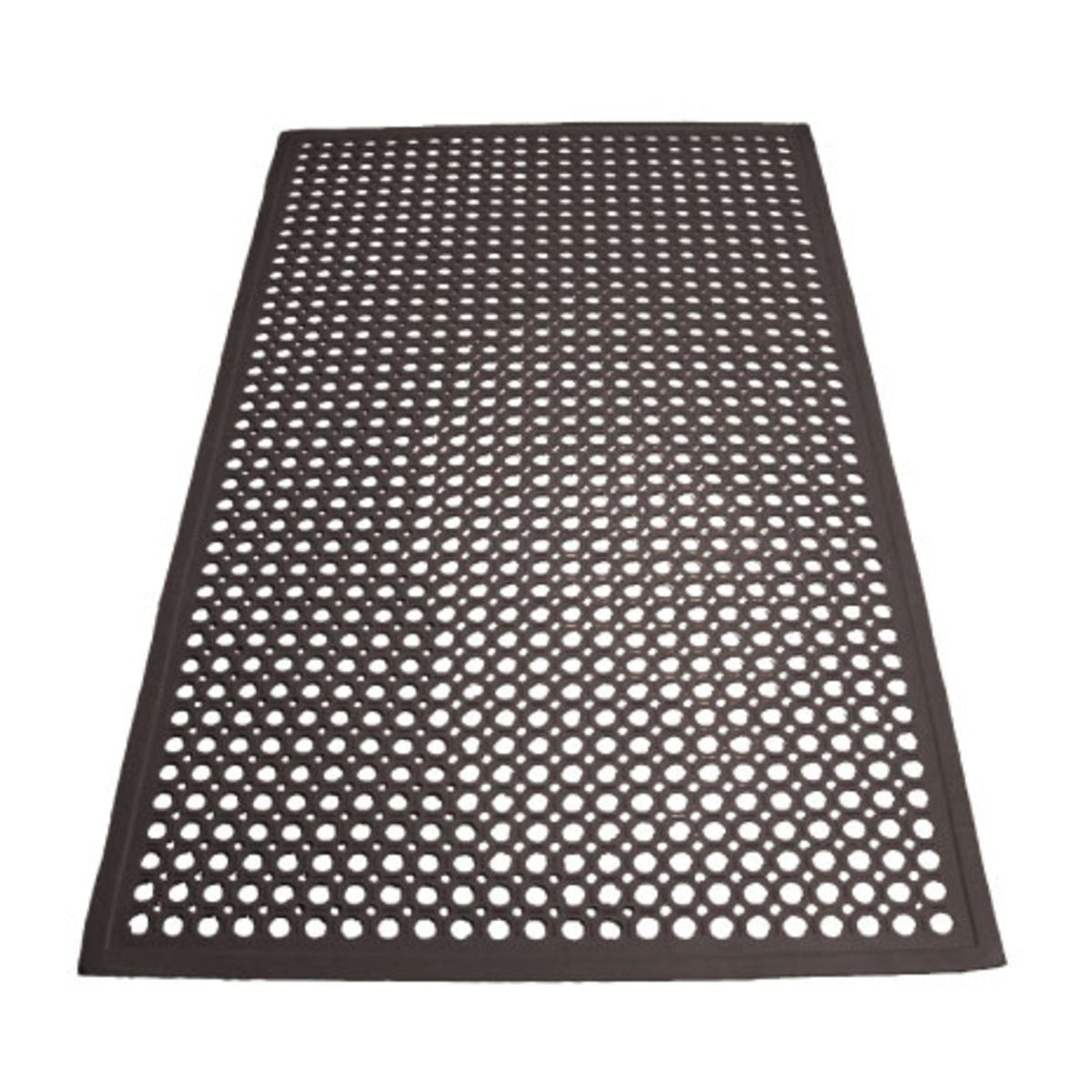 Winco RBM-35K - Rubber Floor Mats, Beveled Edge - Black