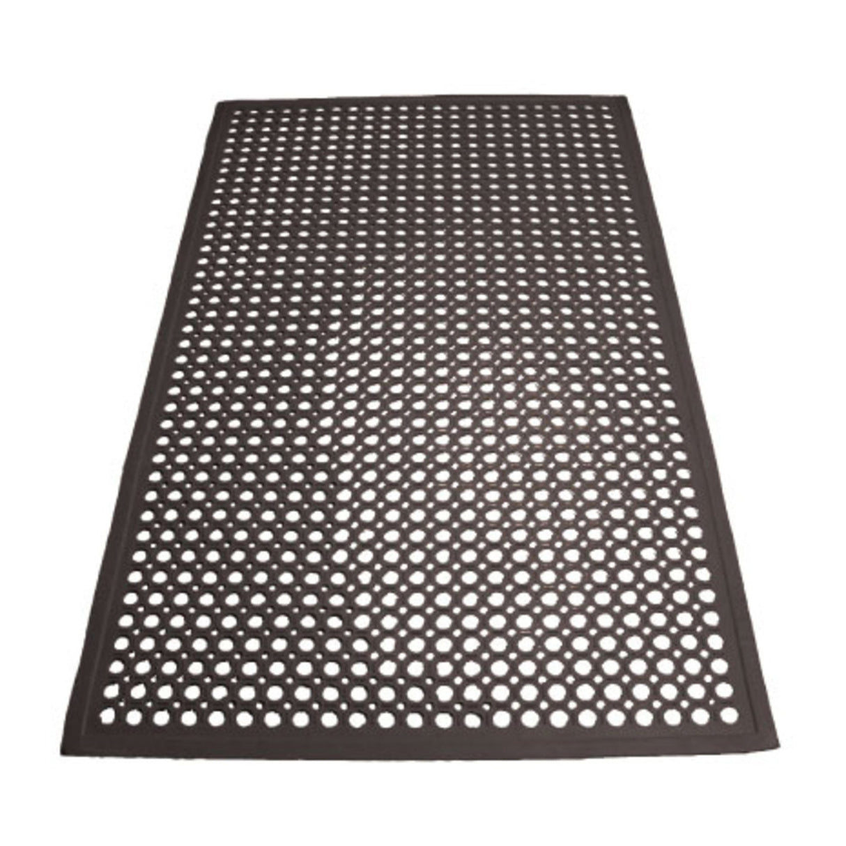 Winco RBM-35K - Rubber Floor Mats, Beveled Edge - Black