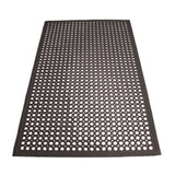Winco RBM-35K - Rubber Floor Mats, Beveled Edge - Black