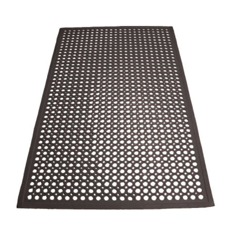 Winco RBM-35K - Rubber Floor Mats, Beveled Edge - Black