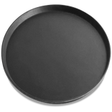 Omcan 16-inch Non-slip Black Round Fiberglass Service Tray