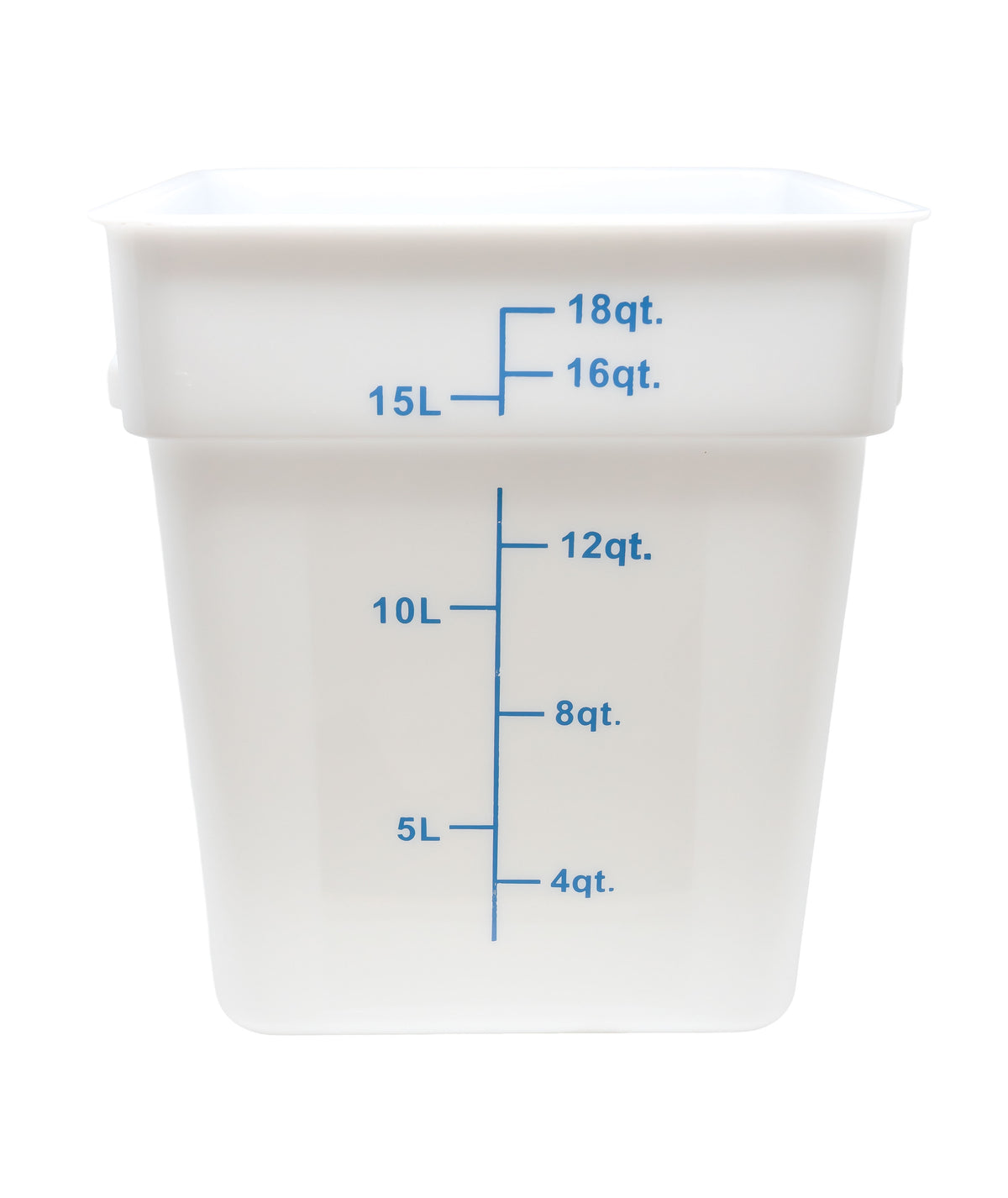 Omcan 80206 - 18 qt Polypropylene White Square Food Storage Container
