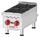 Omcan Countertop Stainless Steel Gas Hot Plate with 2 Burners