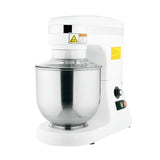 Omcan 44306 - 7 qt White Countertop Planetary Mixer with Guard, 110V, 270W