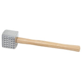 Winco MT-4 - 2-Sided Meat Tenderizer, Aluminum with Wooden Handle