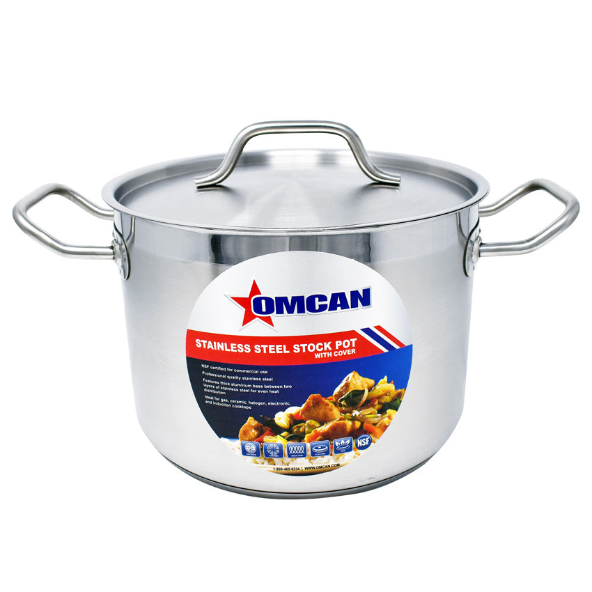 Omcan 80437 - 8 qt Stainless Steel Stock Pot with Lid