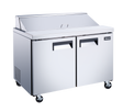 Omcan 50046 - 47" Two Door Refrigerated Prep Table, 9.5 cu.ft. (270 L), Stainless Steel