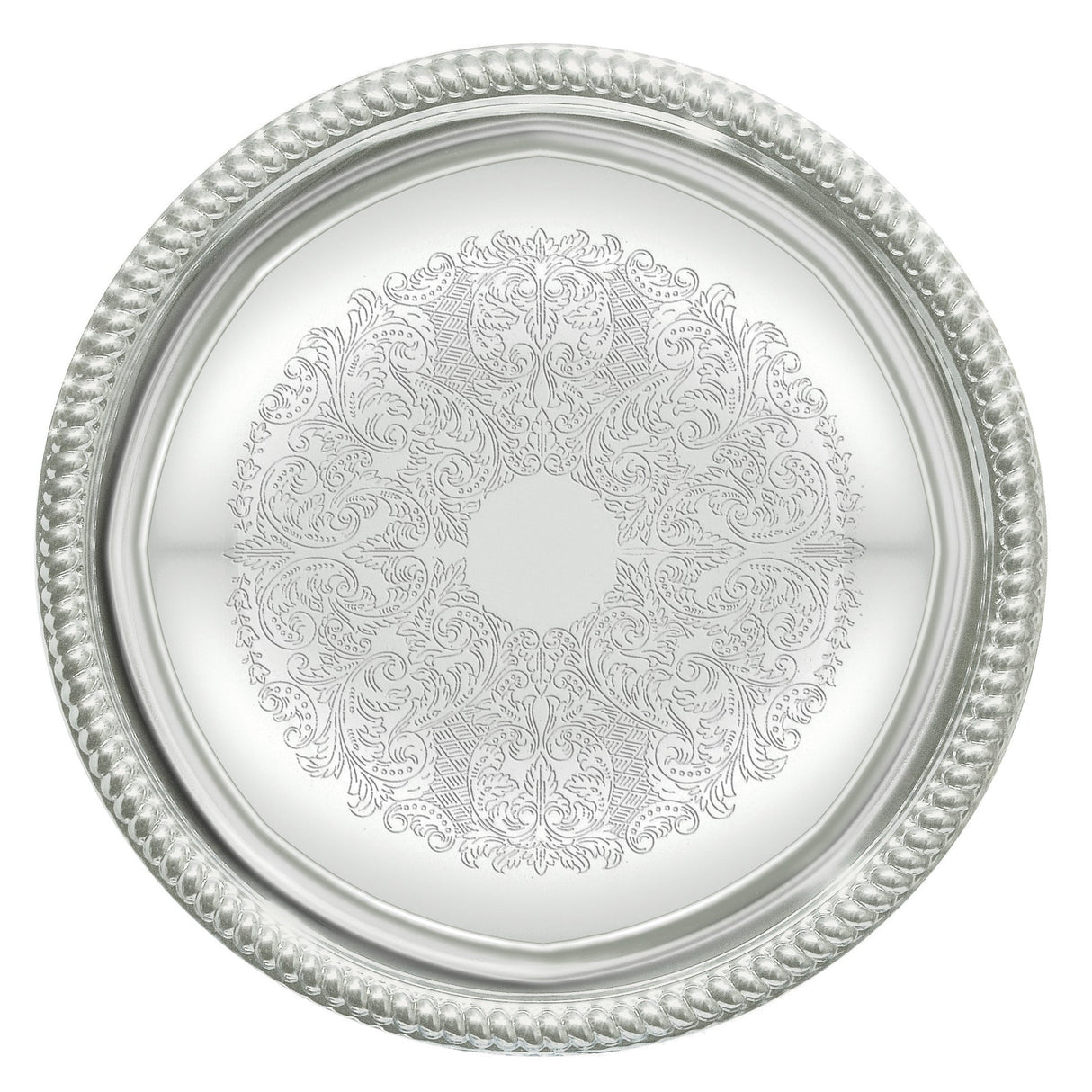 Winco CMT-14 - Chrome-Plated Serving Tray - Round, 14"