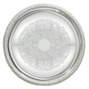 Winco CMT-14 - Chrome-Plated Serving Tray - Round, 14"