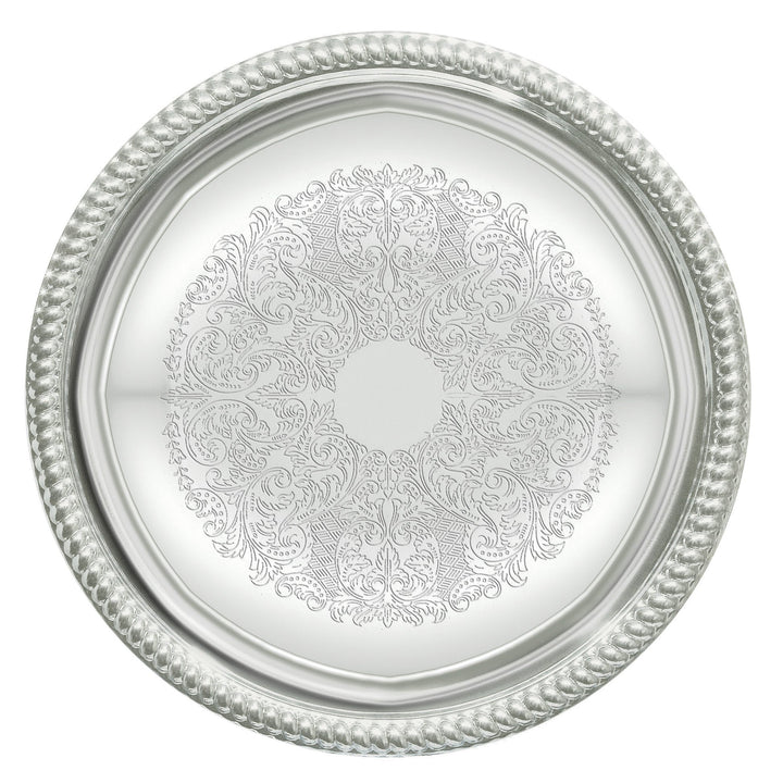 Winco CMT-14 - Chrome-Plated Serving Tray - Round, 14"