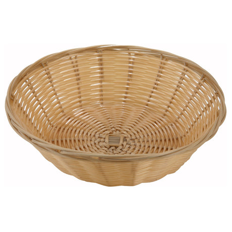 Winco PWBN-9R - Tan Poly Woven Baskets - Round