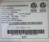 EFI C1-27GDSVC Glass Door Refrigerator - 1 Door - Cosmetic Damage
