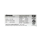 Amana RC17S2 Microwave