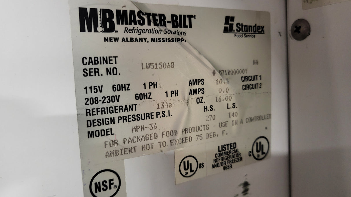 Masterbilt MPM-36 Open Display Cooler