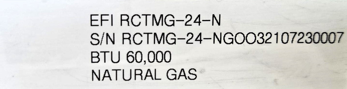 EFI RCTMG-24 Natural Gas