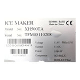 Vevor XH500TA Ice Maker with ZNXHZBJCBGDB160B1V0 Ice Storage Bin