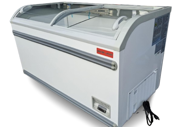 New Air NIF-56-CG 56in Curved Glass Island Freezer