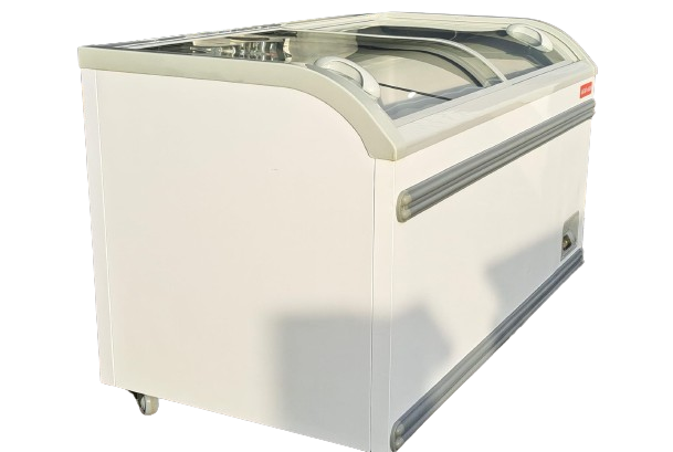 New Air NIF-56-CG 56in Curved Glass Island Freezer