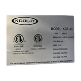 Kool-It KGF-23 Upright Freezer - 1 Glass Door - Cosmetic Damage
