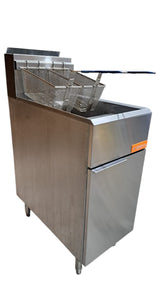 Brika BFR-40-NG 40 Lb Floor Tube Fired Natural Gas Fryer