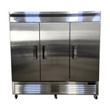 Atosa MBF8508GR Reach-in Refrigerator - 82in  - 3 Solid Door