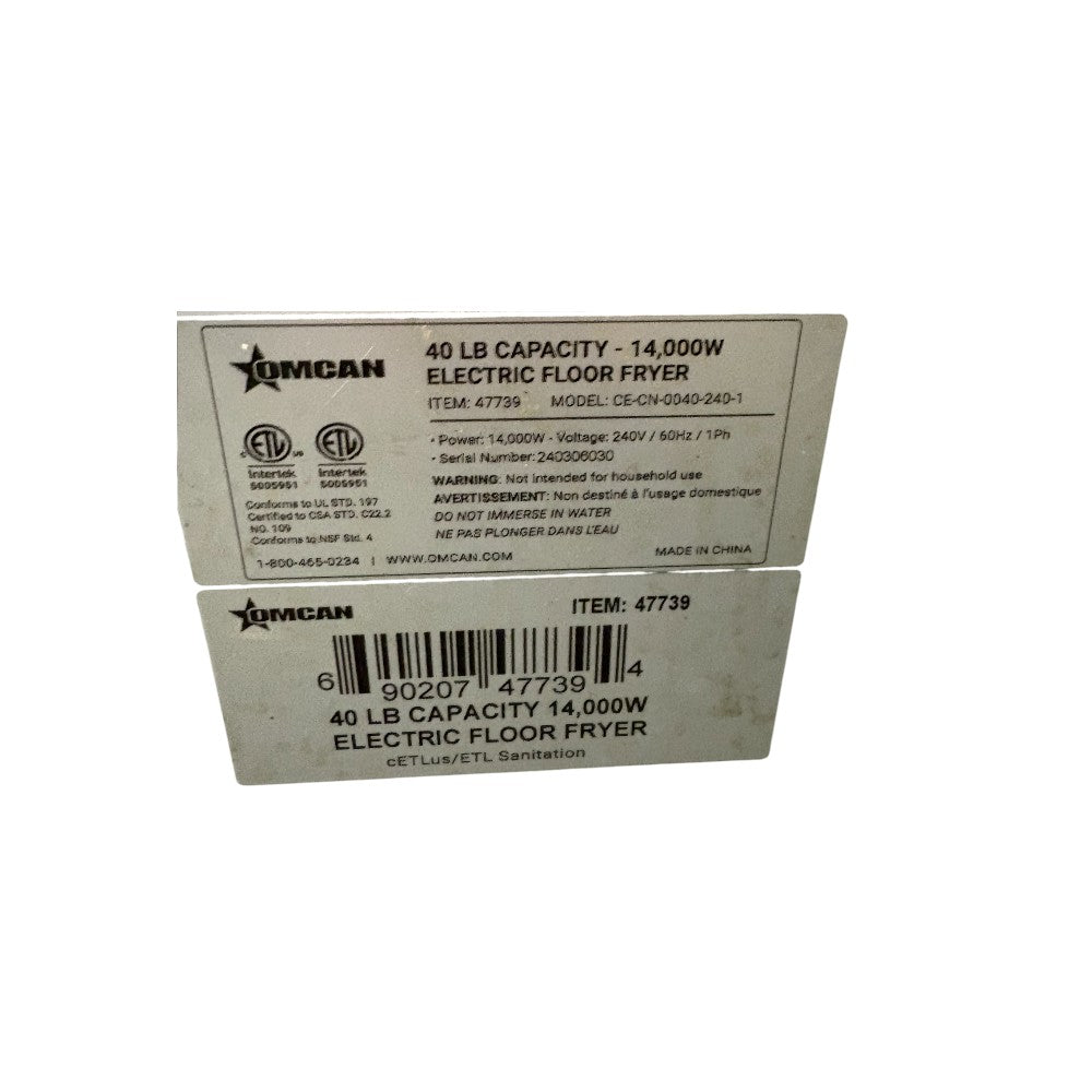 Omcan 44591 Fryer - 40Lb capacity