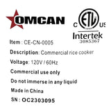 Omcan CE-CN-0005 Rice Cooker