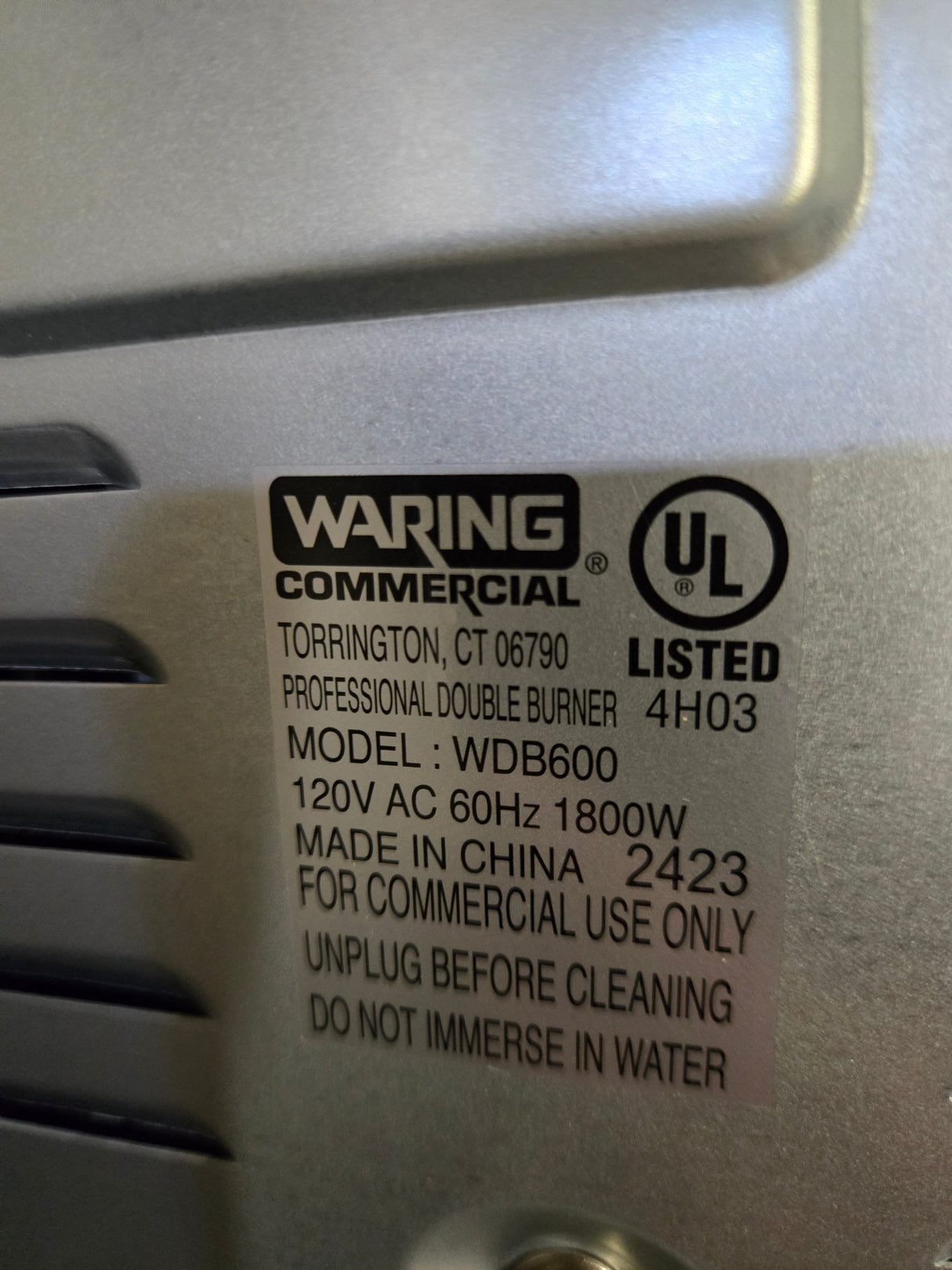 Waring WDB600 Double Burner Electric Hot Plate